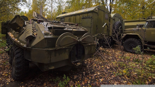 Illustration for article titled Excellent pictures of abandoned Russian military vehicles found in the woods